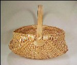 Large Handwoven Buttocks Basket Maple