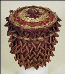 Mohawk Pine Cone Indian Basket Black Ash & Sweet Grass