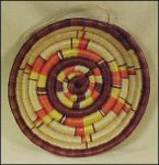 Handwoven African Tribal Art Plaque Basket